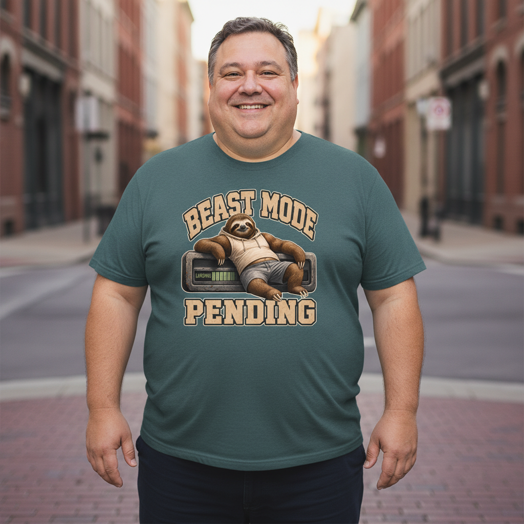 Beast Mode: Pending — Heather Deep Teal Bella+Canvas heathered gym tee