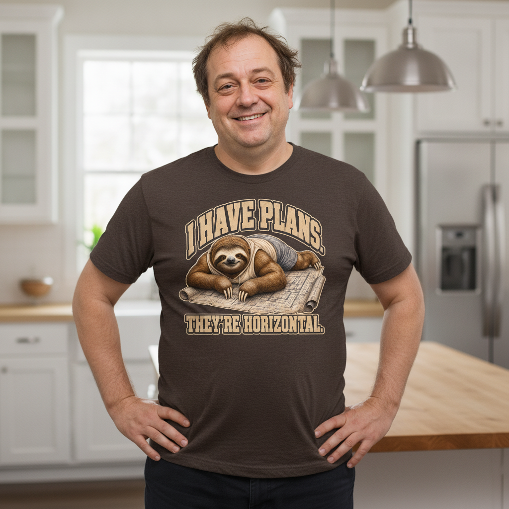 I Have Plans, They're Horizontal — Heather Brown Bella+Canvas heathered gym tee