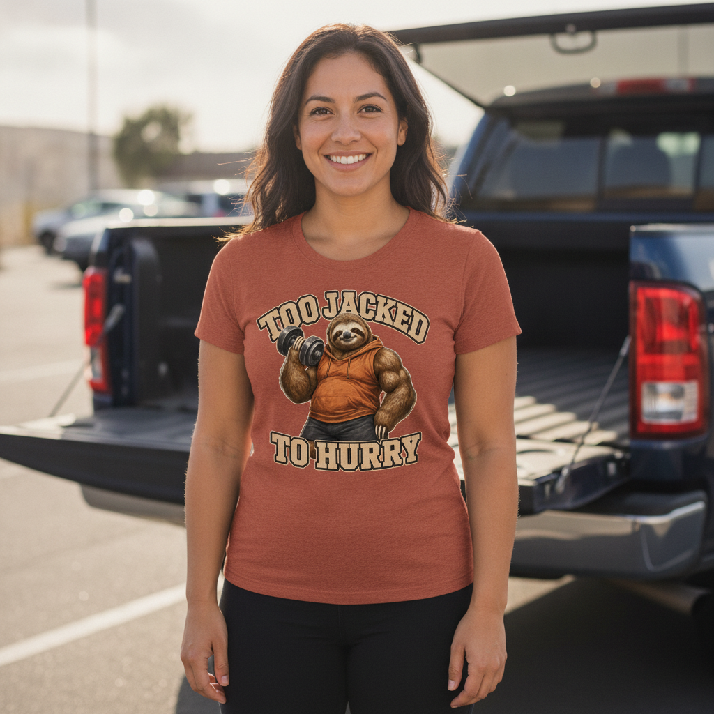 Too Jacked to Hurry — Heather Autumn Bella+Canvas heathered gym tee